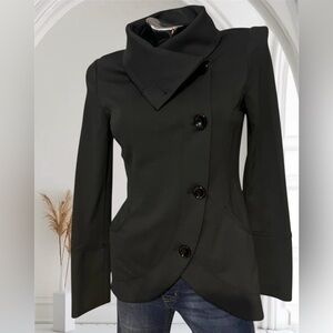 White House Black Market Asymmetrical Black Blazer